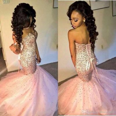 Hot Sale Prom Dress,Charming Prom Gowns,Sequined Prom Dress ,Sweetheart Prom Dress,Tulle Prom Gows, Lace Up Evening Dress,Mermaid Prom Dress,Backless Formal Dress,