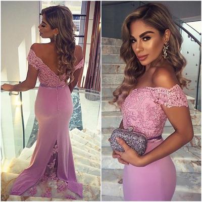 2016 New Fashion Prom Dress,Sexy Prom Gowns,Mermaid Prom Dress,Appliques Prom Dress,Off The Shoulder Prom Dress,Backless Prom Dress,Mermaid Evening Dress