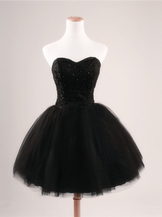 black short dress prom