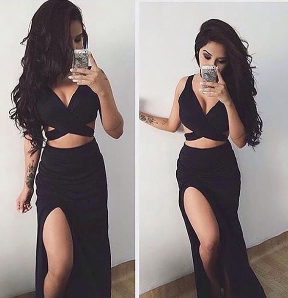2 piece sexy dress