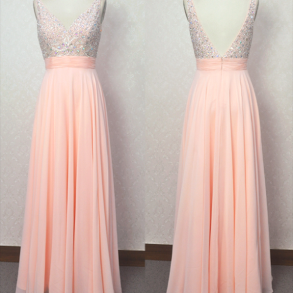 Sexy Charming Beading Long Prom Dress ,Wedding Party Dress ,A Line Floor-Length Prom Dress,See Through Evening Gowns,Special Occasion Dress,Elegant Prom Dress 2015