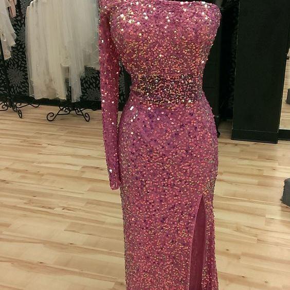 High Quality Prom Dress,Charming Prom Gowns,Mermaid Prom Dress ,Sequins